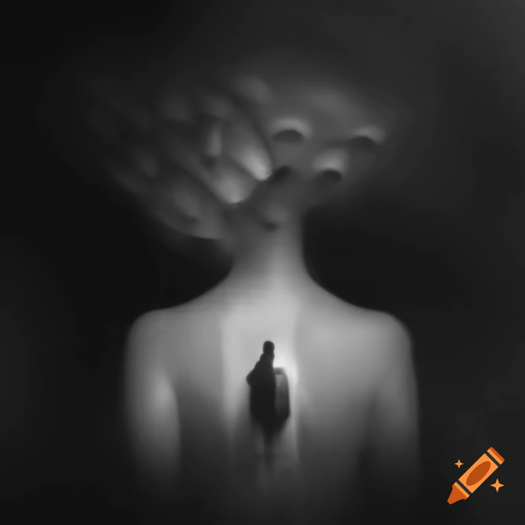Surrealist monochrome artwork