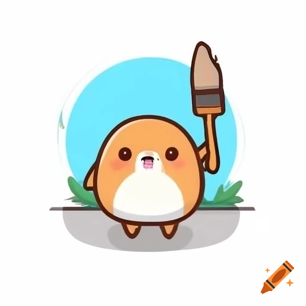 Cute animal sticker design