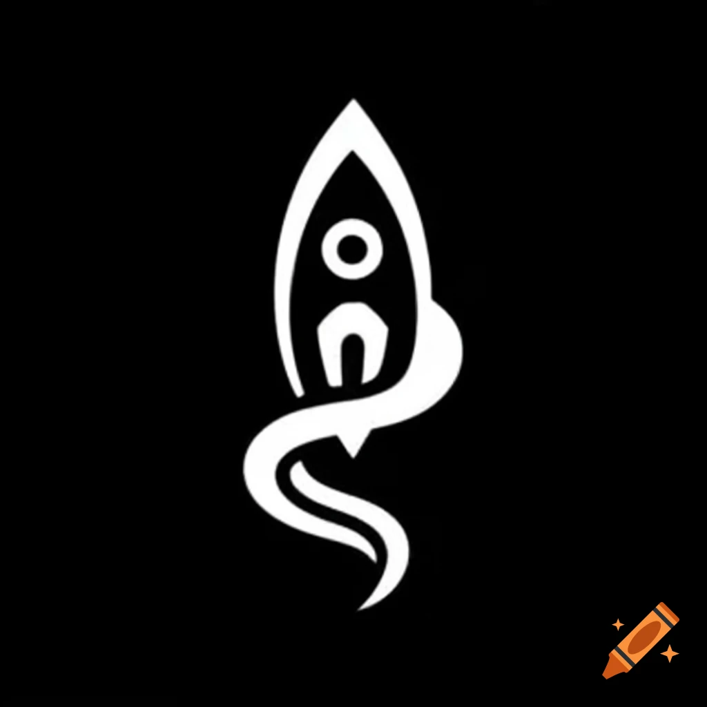Logo of a rocket entwined by a dragon