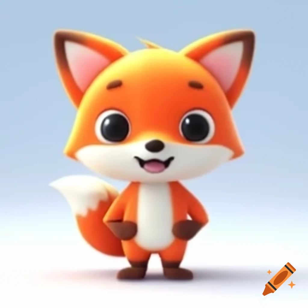 Cute little 3D fox design