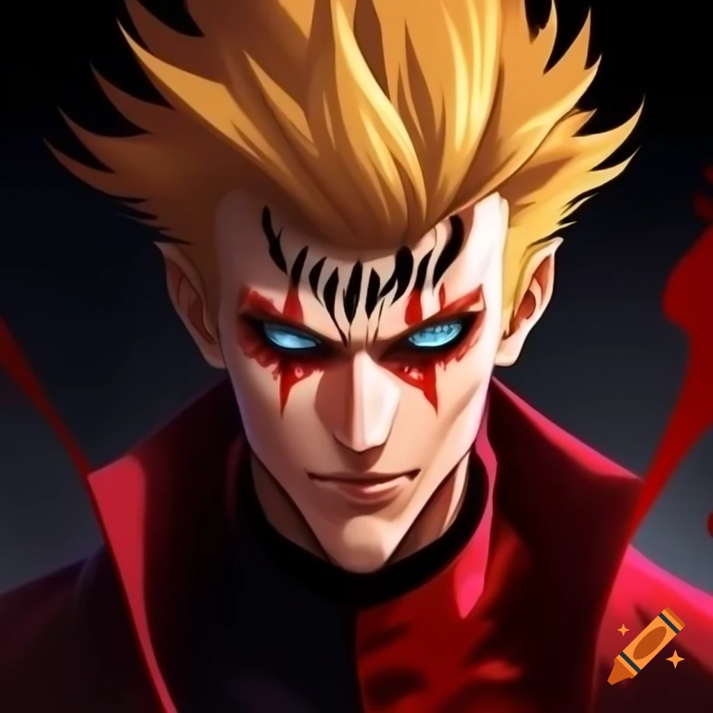 Anime character portrait inspired by Vash the Stampede from Trigun