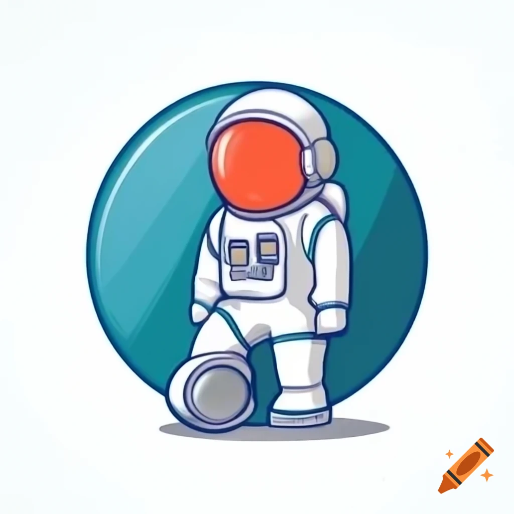 Astronaut in profile looking to the side