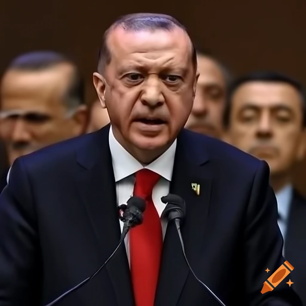 Erdogan displaying anger