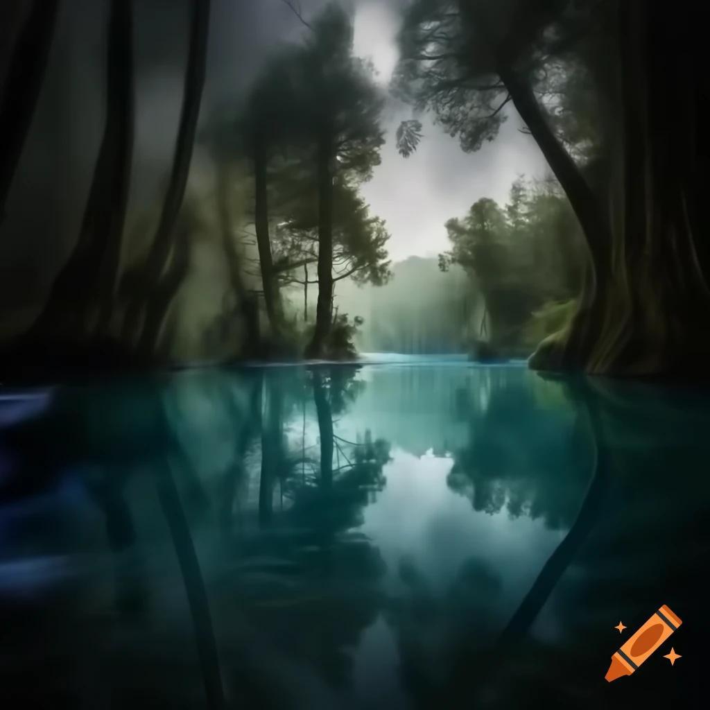 Serene forest grove atmosphere with no one around