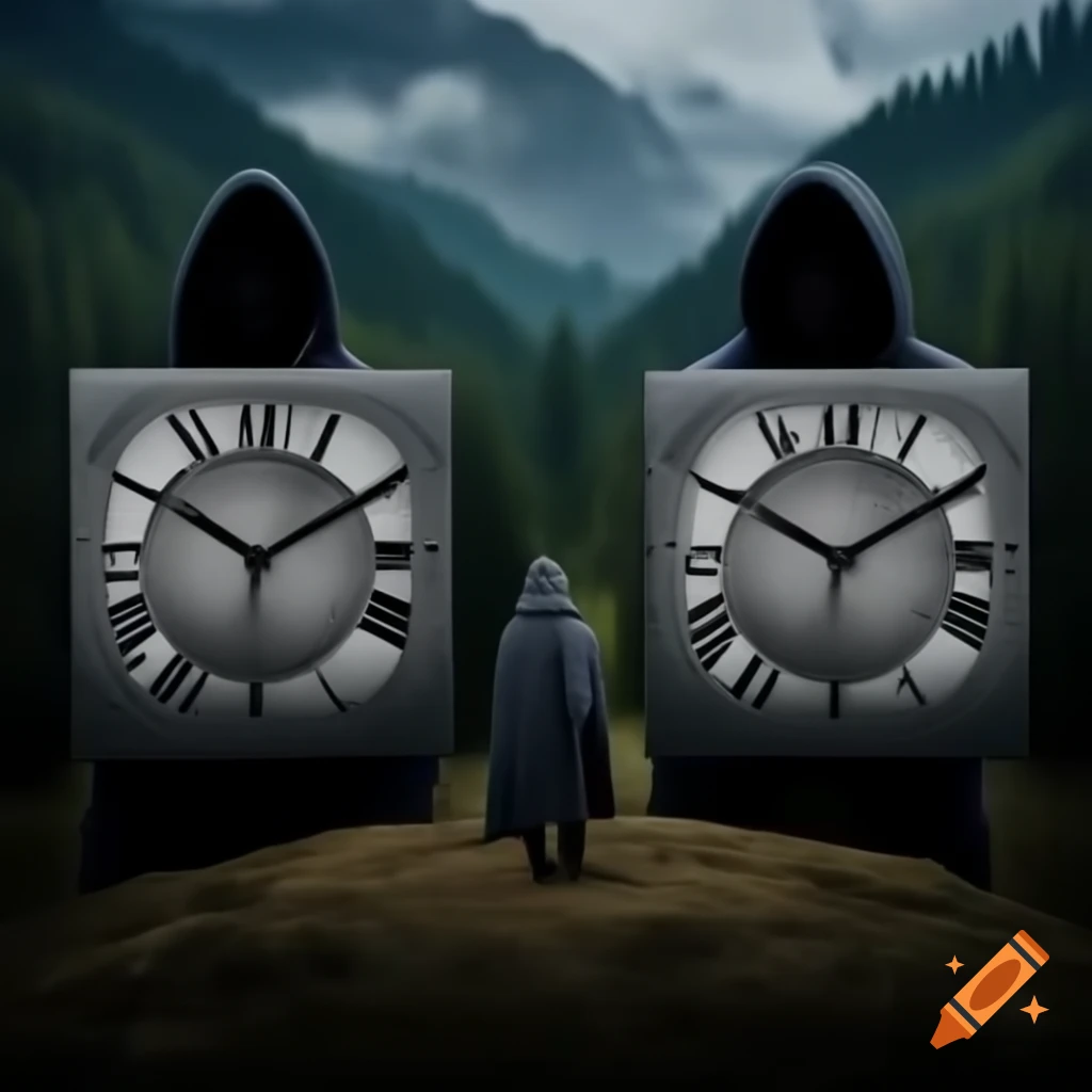 Roman numerals 'II' displayed in forest mountains with hooded man in foreground