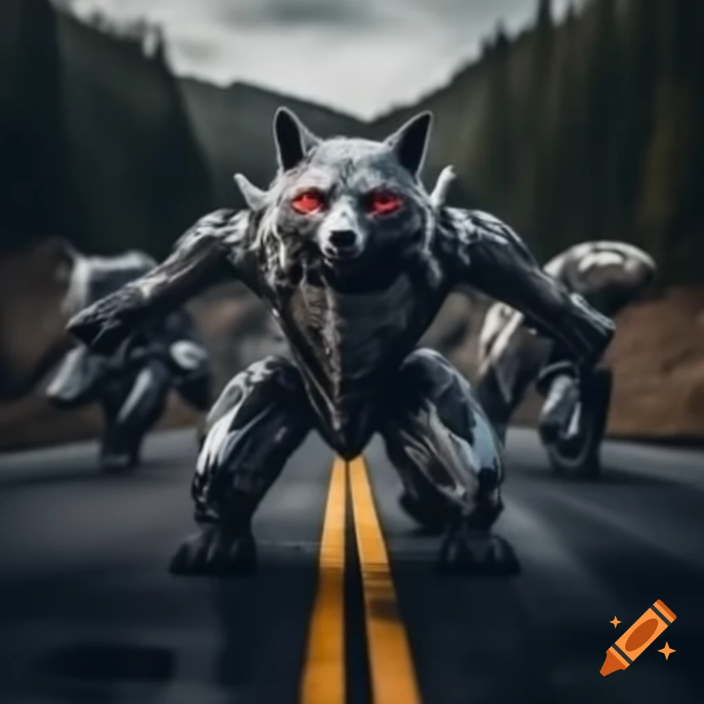 Reluctant silver fox in action on an atmospheric highway