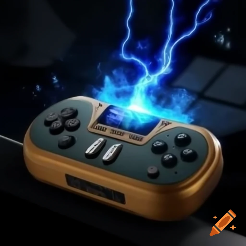 Urban fantasy handheld console powered by magic energy