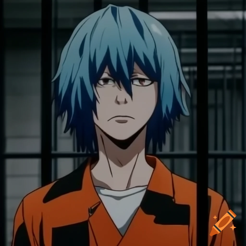 Shigaraki character in a prison cell setting