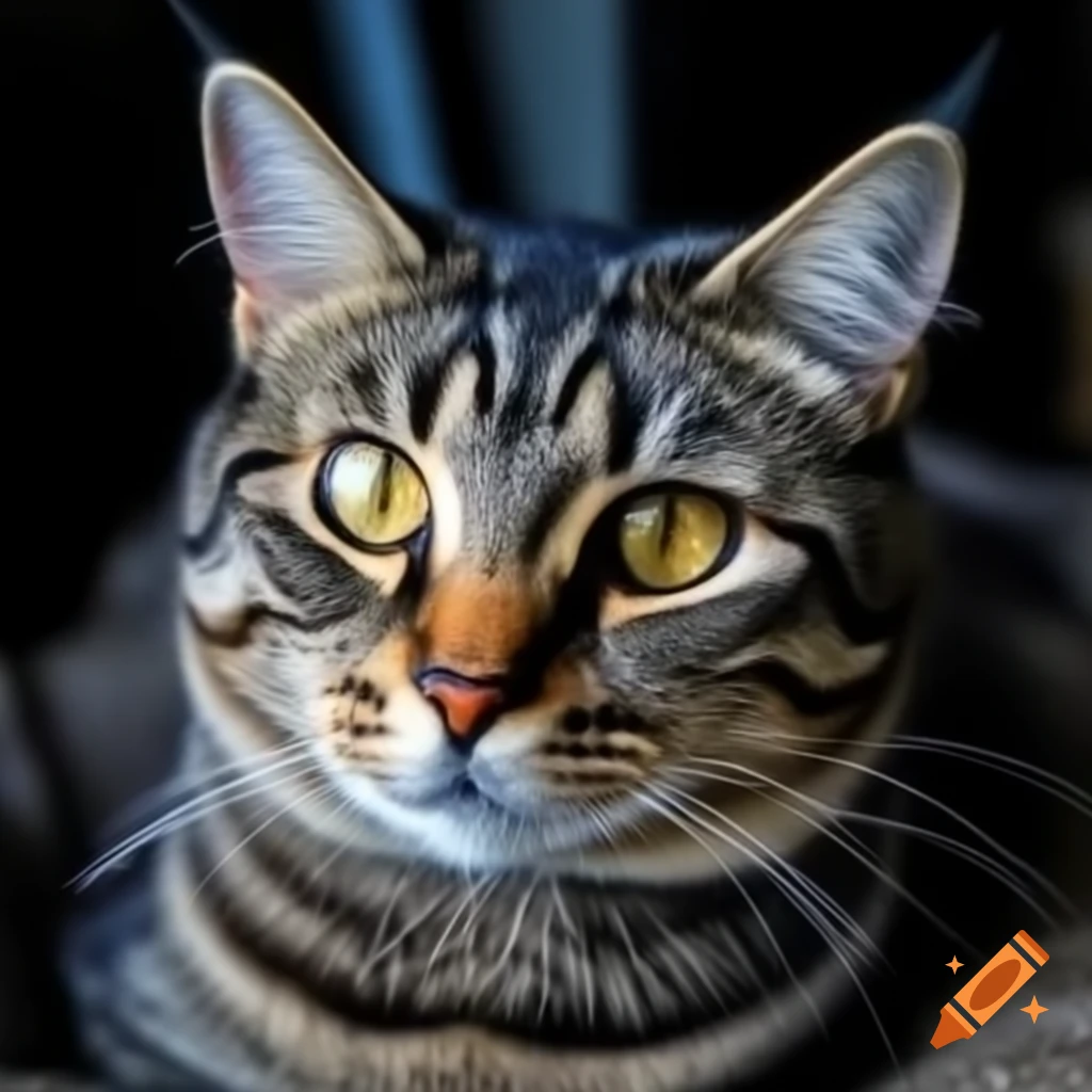Cat sitting gracefully with a curious expression