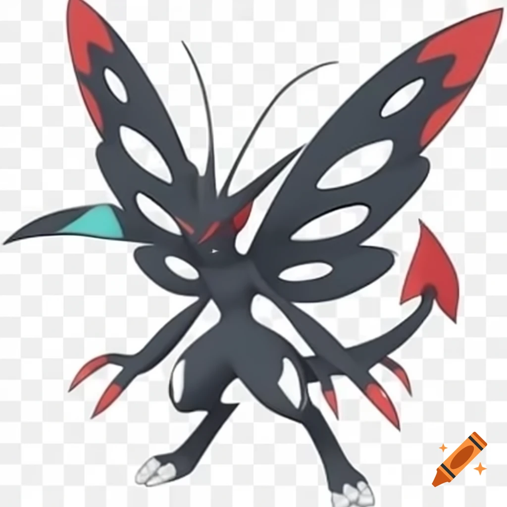Insectarnivore Pokémon with butterfly wings and red blade arms