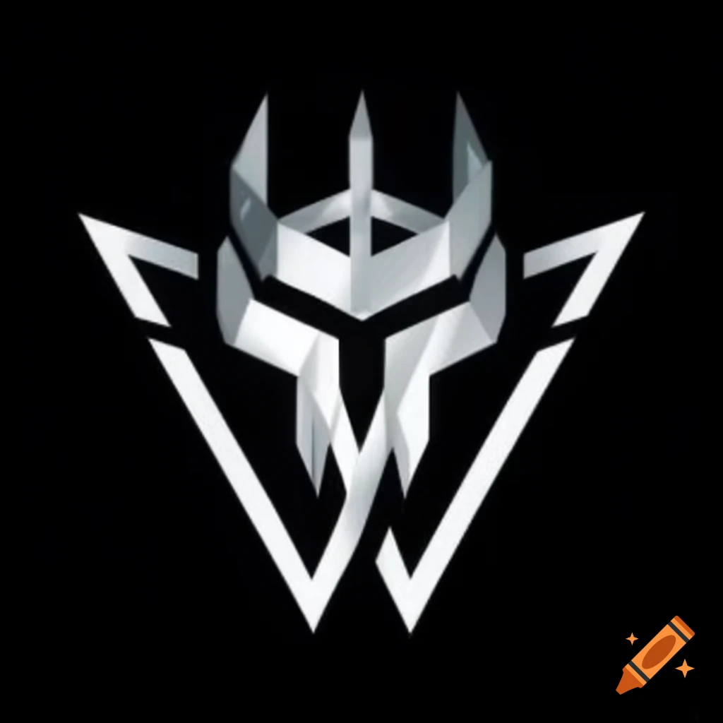 Modern abstract logo featuring stylized warrior helmet design
