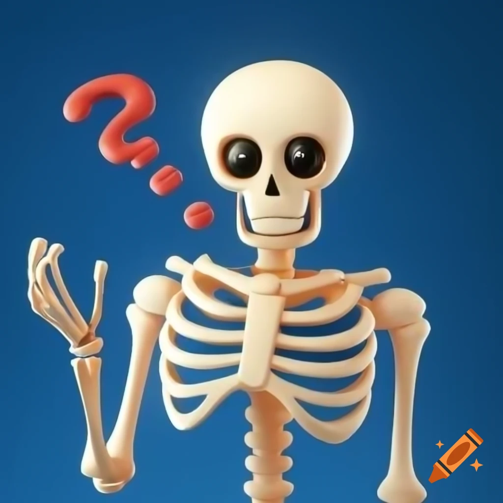 3D skeleton involved in playful mischief