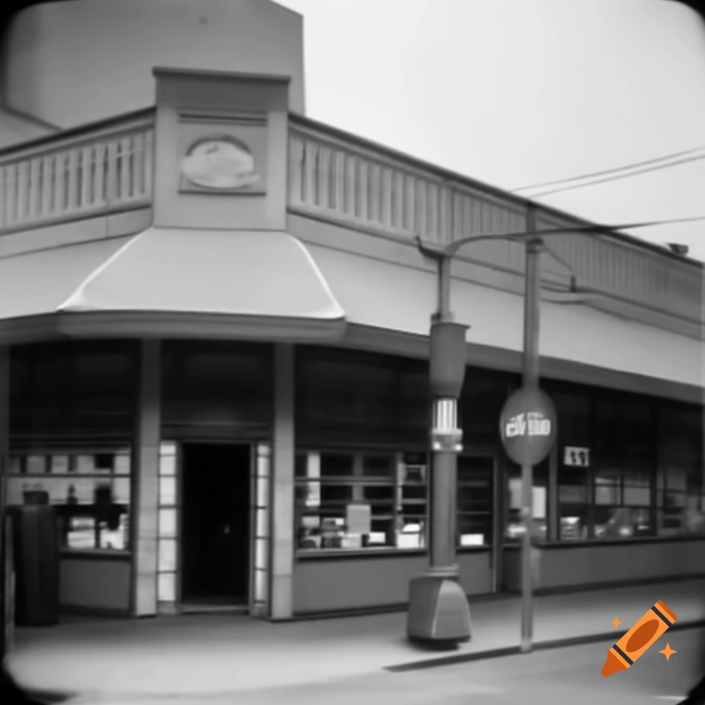 Front facade of a vintage liquor store from the 1920s