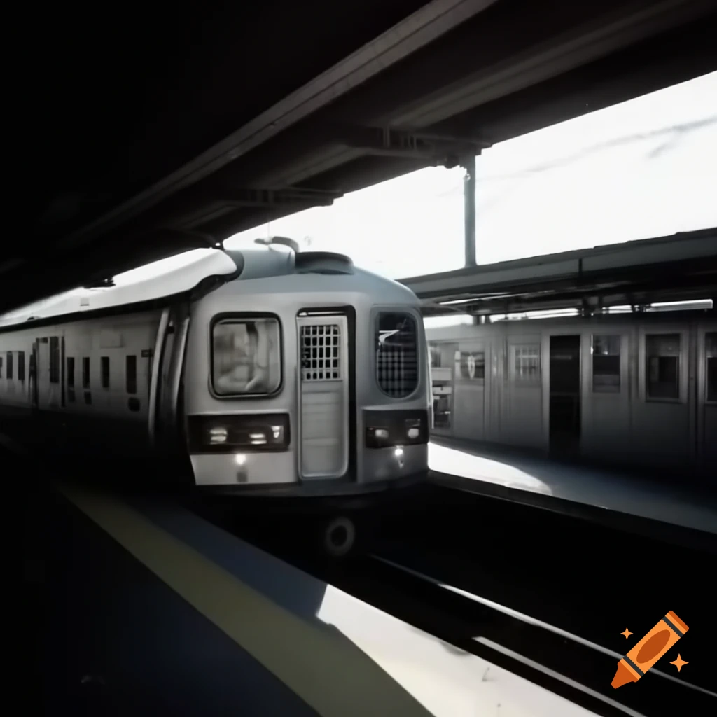 D62A train on 4 line entering elevated station in Galieotropolis during winter