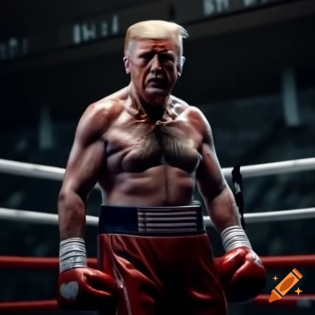 Donald Trump in a boxing pose