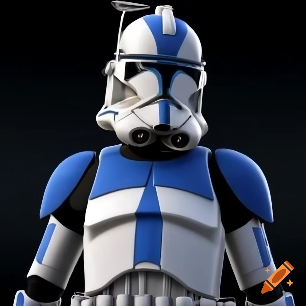 Phase 2 clone trooper armor from Star Wars 501st legion on Craiyon