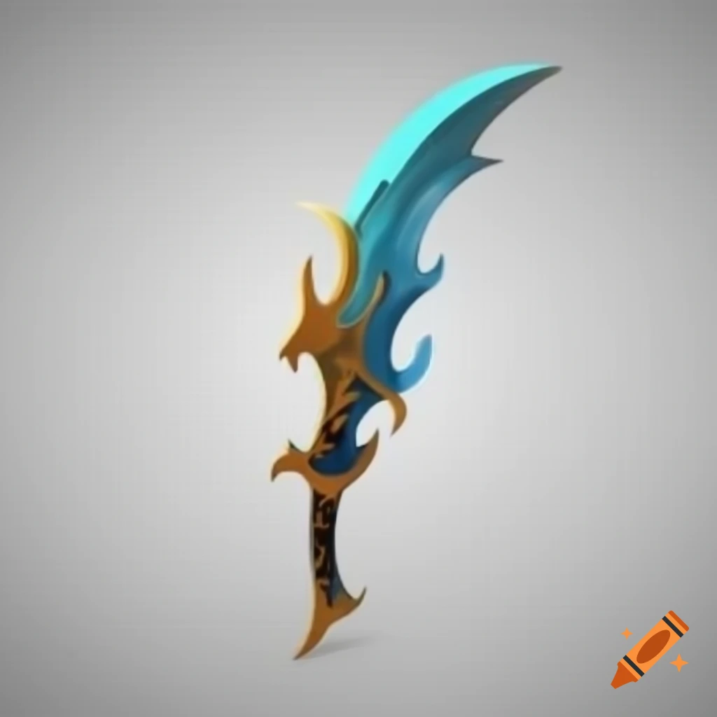 Fantasy stylized hand painted sword concept art