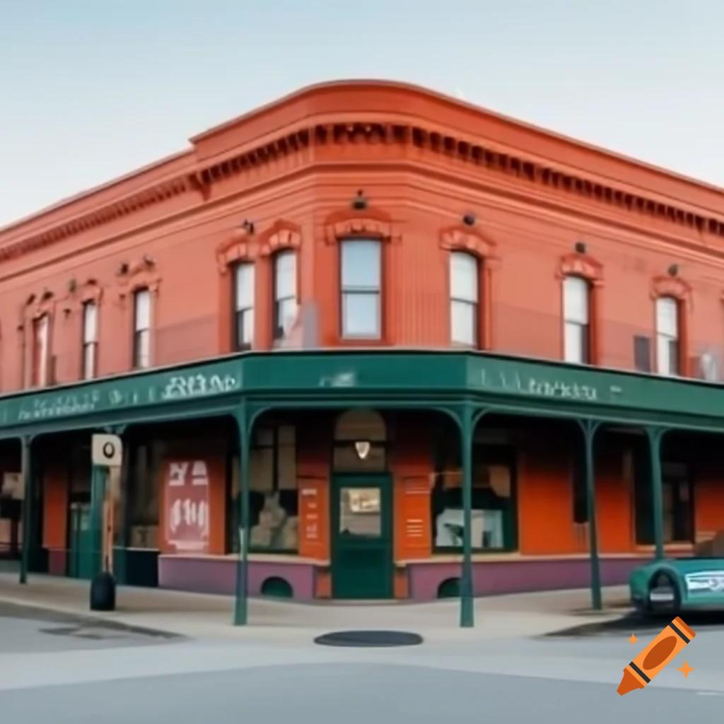 Front facade of a vintage liquor store from the 1920s