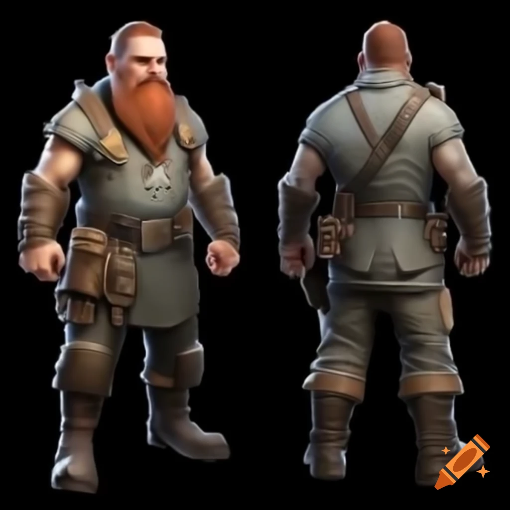 Fantasy dwarf miner outfit with shirt and trousers