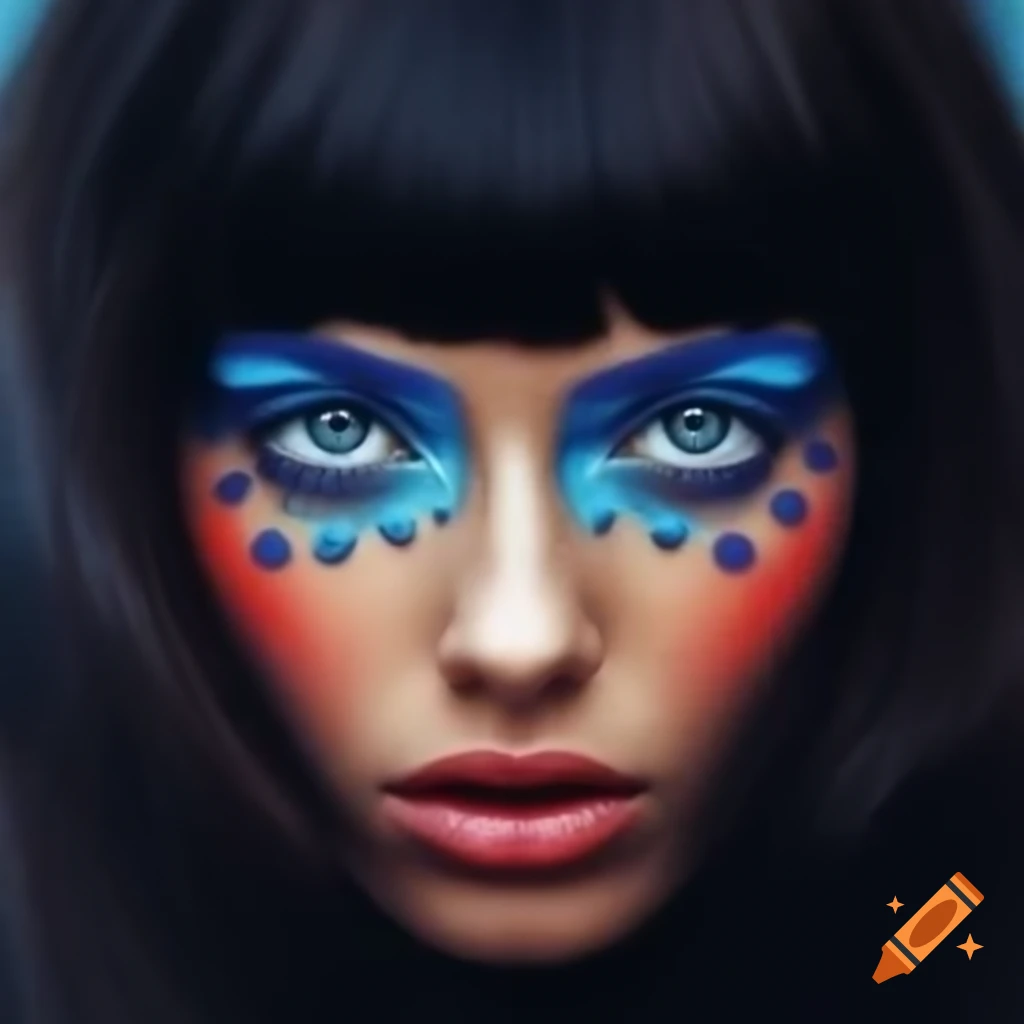 Funkadelic poster art portrait of female model by Pierre et Gilles