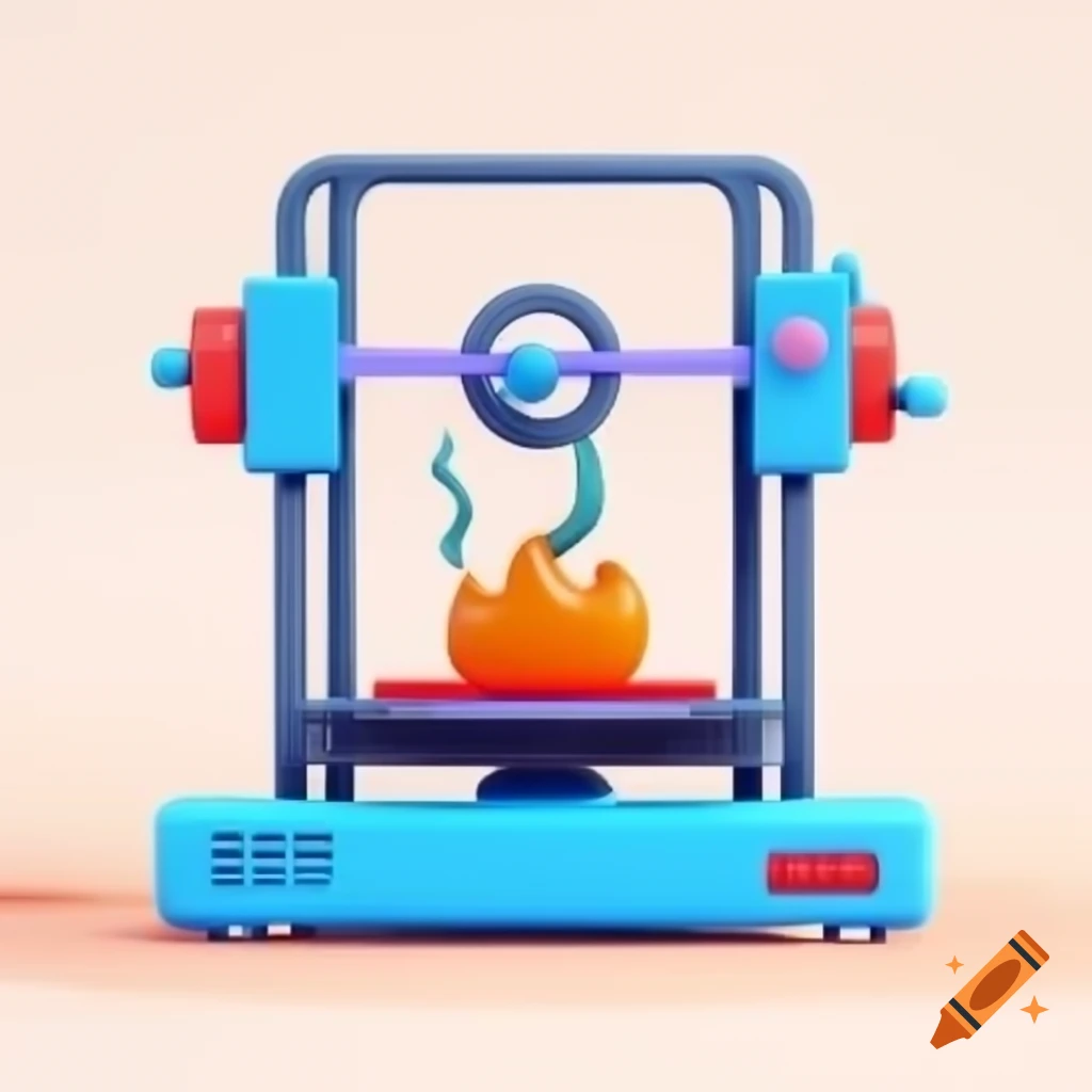 Simple cartoon 3D printer design