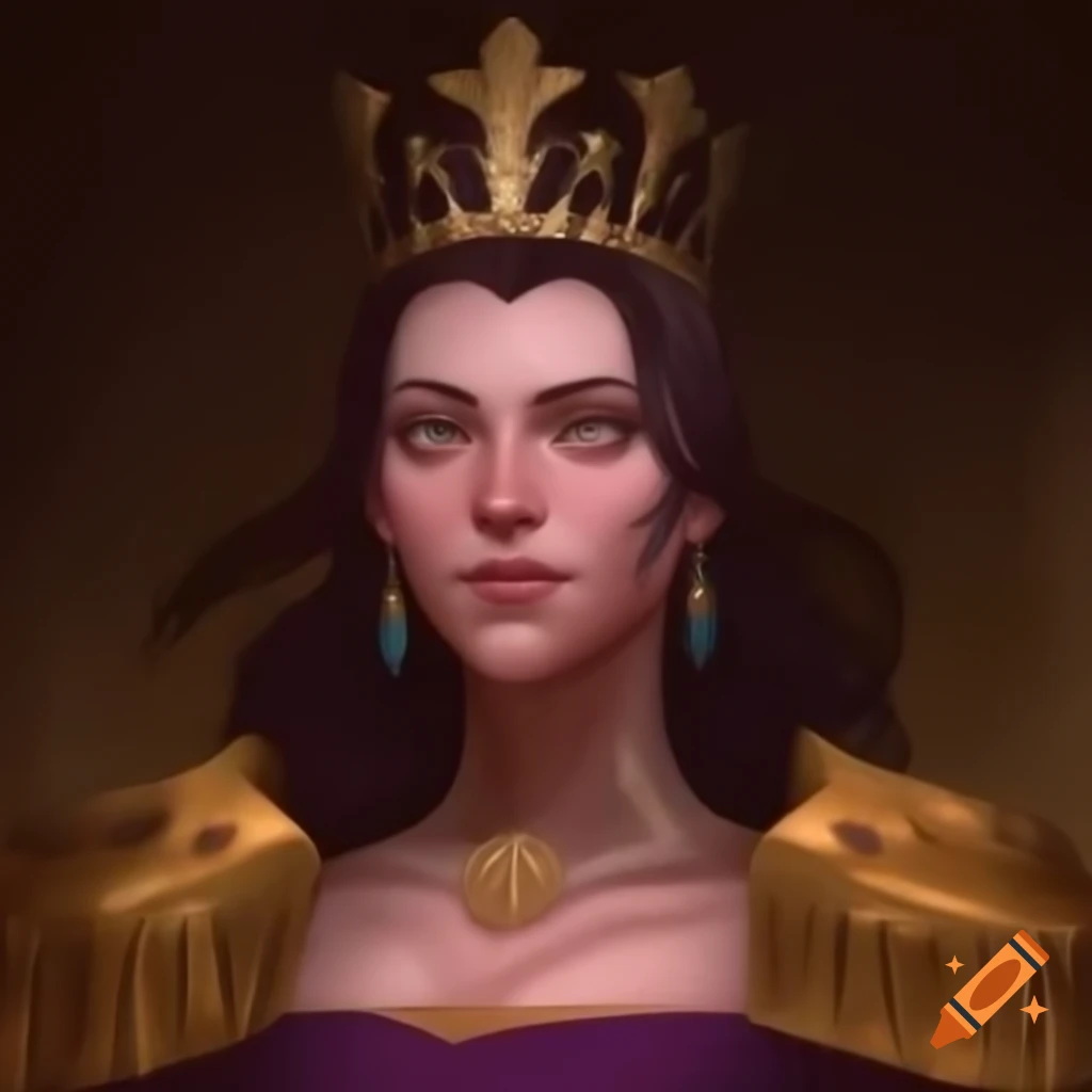 Concept image of a queen with regal attire