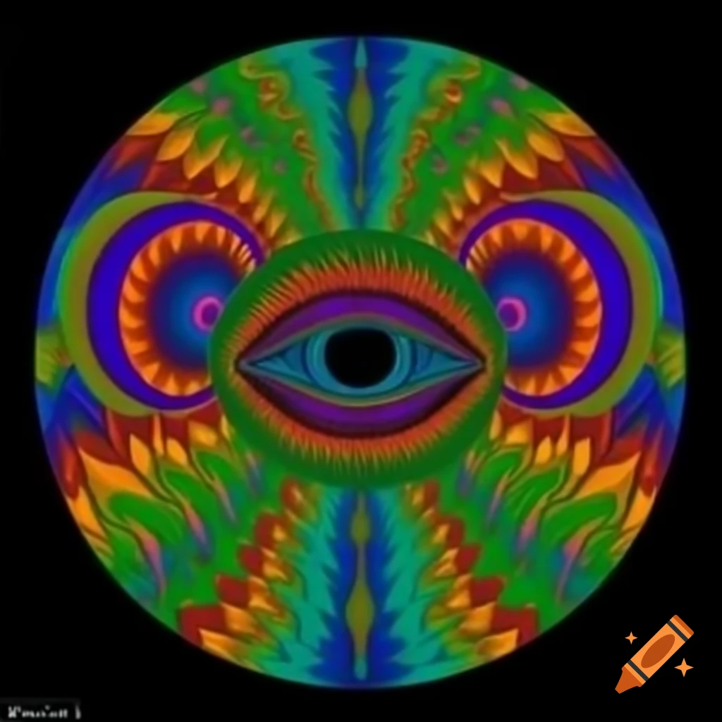 Psychedelic metal stoner album cover from the 60s