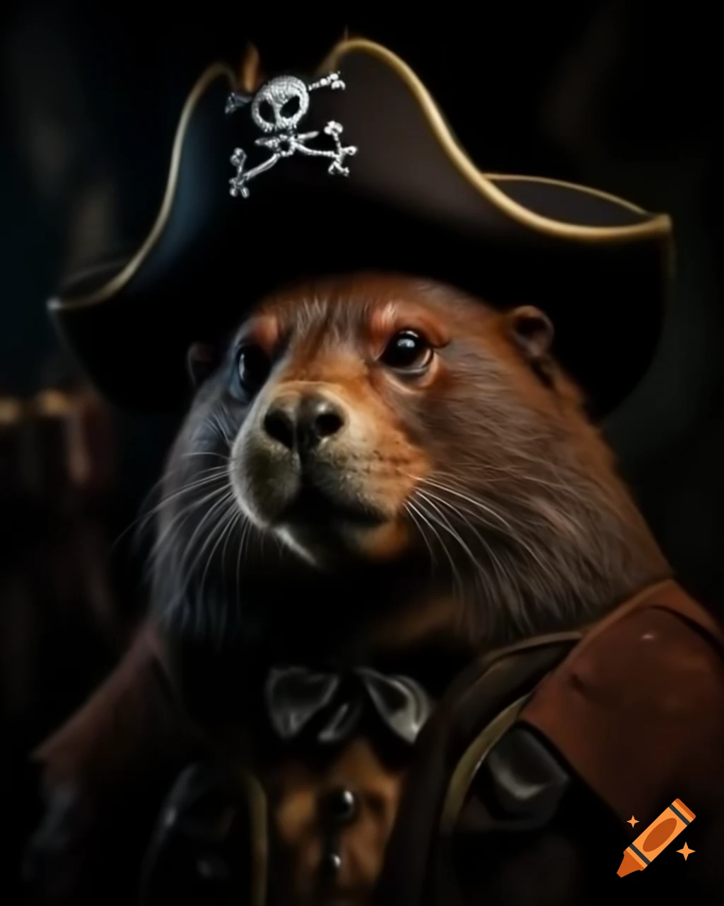 Large animatronic pirate beaver inspired by Five Nights at Freddy's
