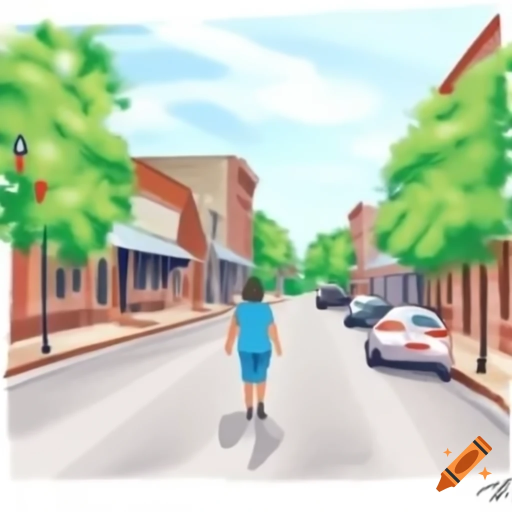 Walking through a street in Tallassee, Alabama