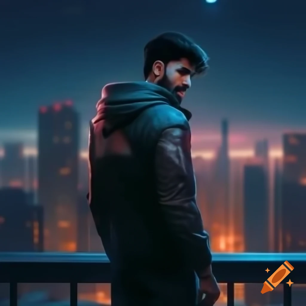 Bengali man in tactical jacket exuding determination