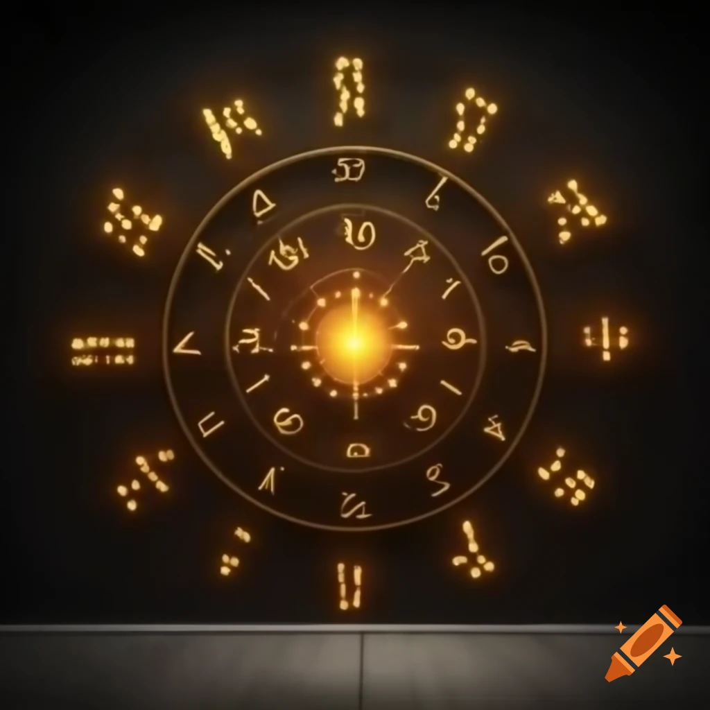 Wall covered in glowing mystical runes