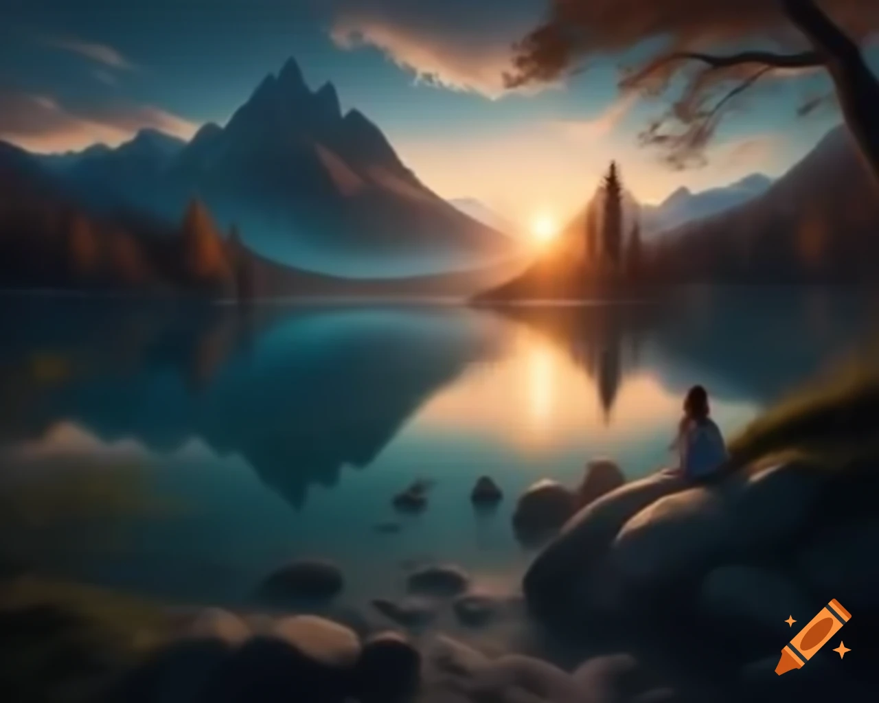 Concept art of a photorealistic mermaid in naturalistic colors