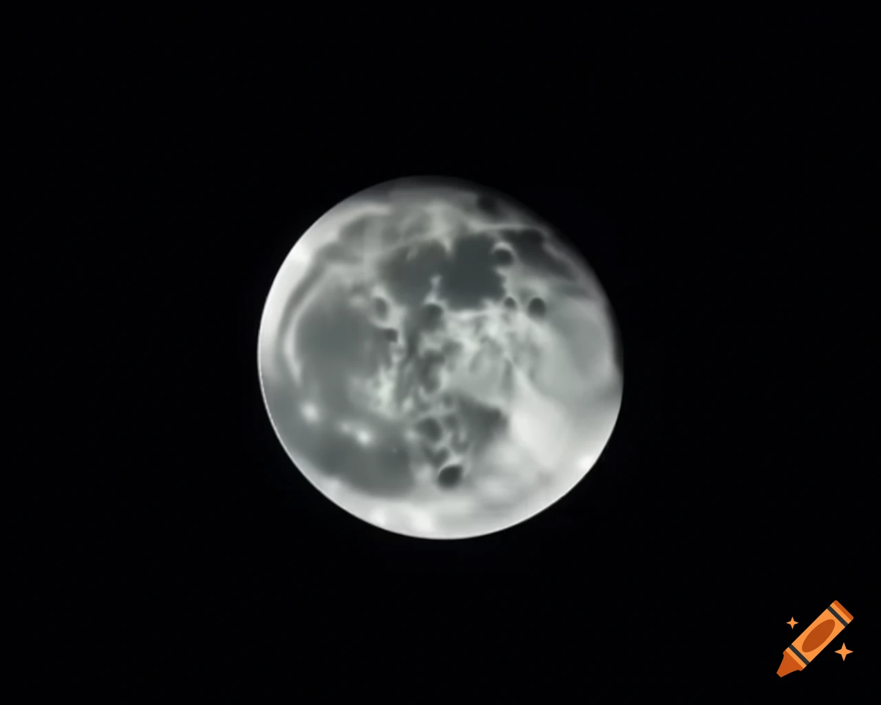 Full moon in a clear sky