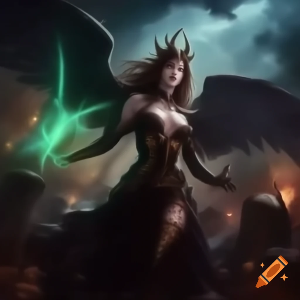 Goddess Angel Vampire Zarkothian Alien Queen Adalline's forces in Cosmic Dream War
