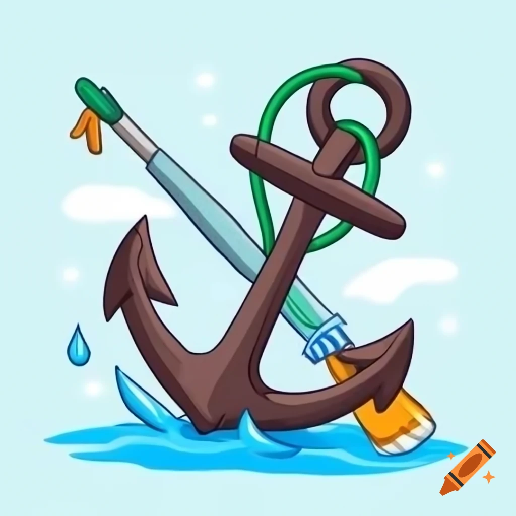 Anchor submerged underwater