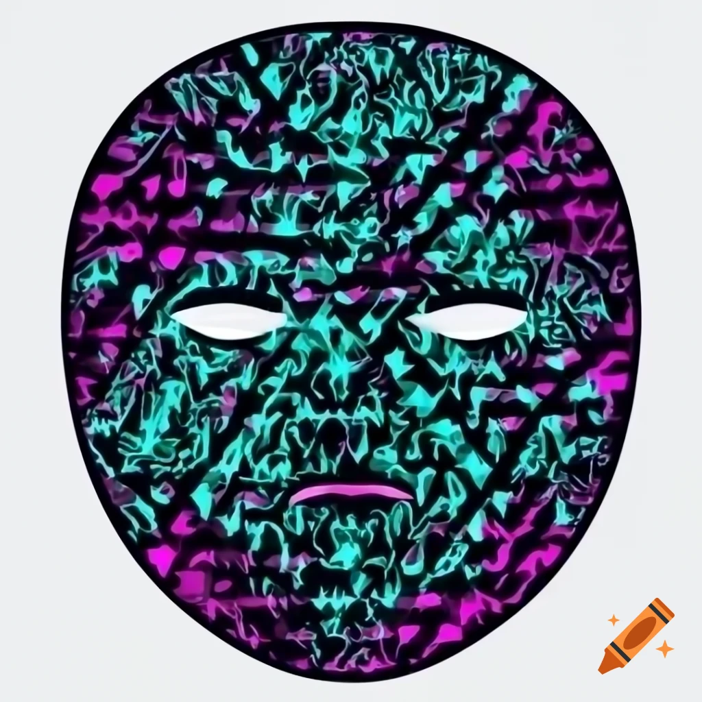 Abstract representation of warped face