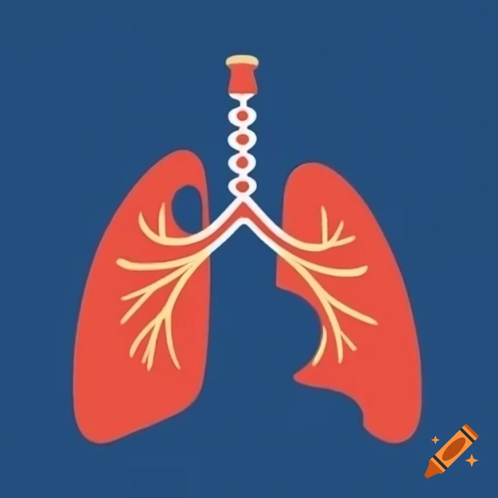 Sleek respiratory symbol design