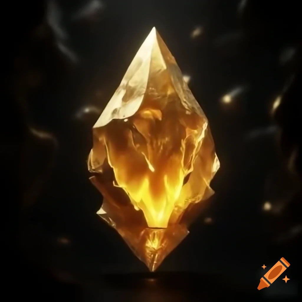 Godly golden glowing fragment shard