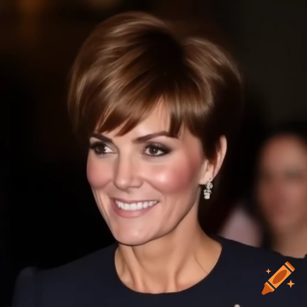 Catherine Middleton showcasing a new buzzed haircut