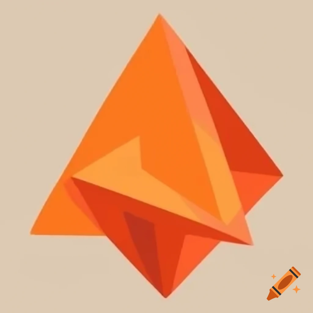 Orange abstract triangle-shaped Pokémon design