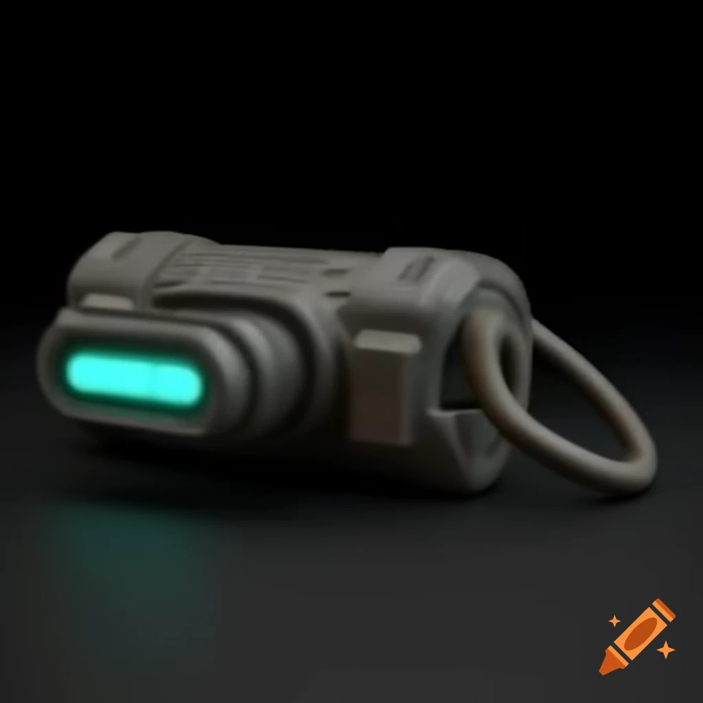 Ancient sci-fi battery pack featuring a handle