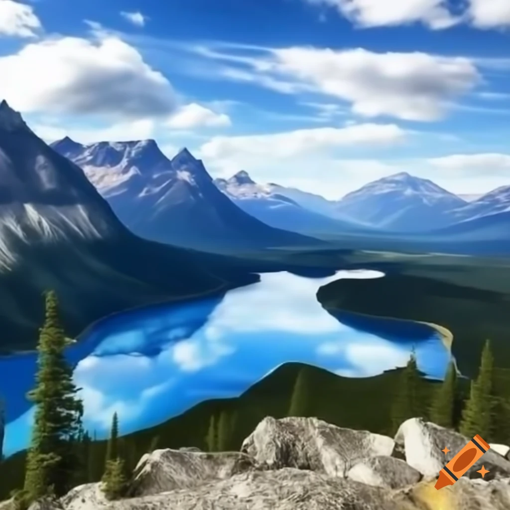 Breathtaking Canadian lakes surrounded by mountains