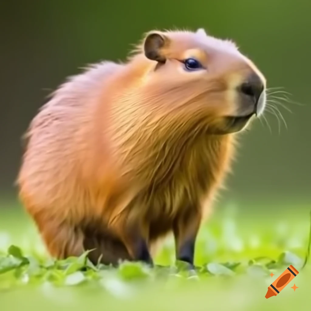 Small capybara in natural setting