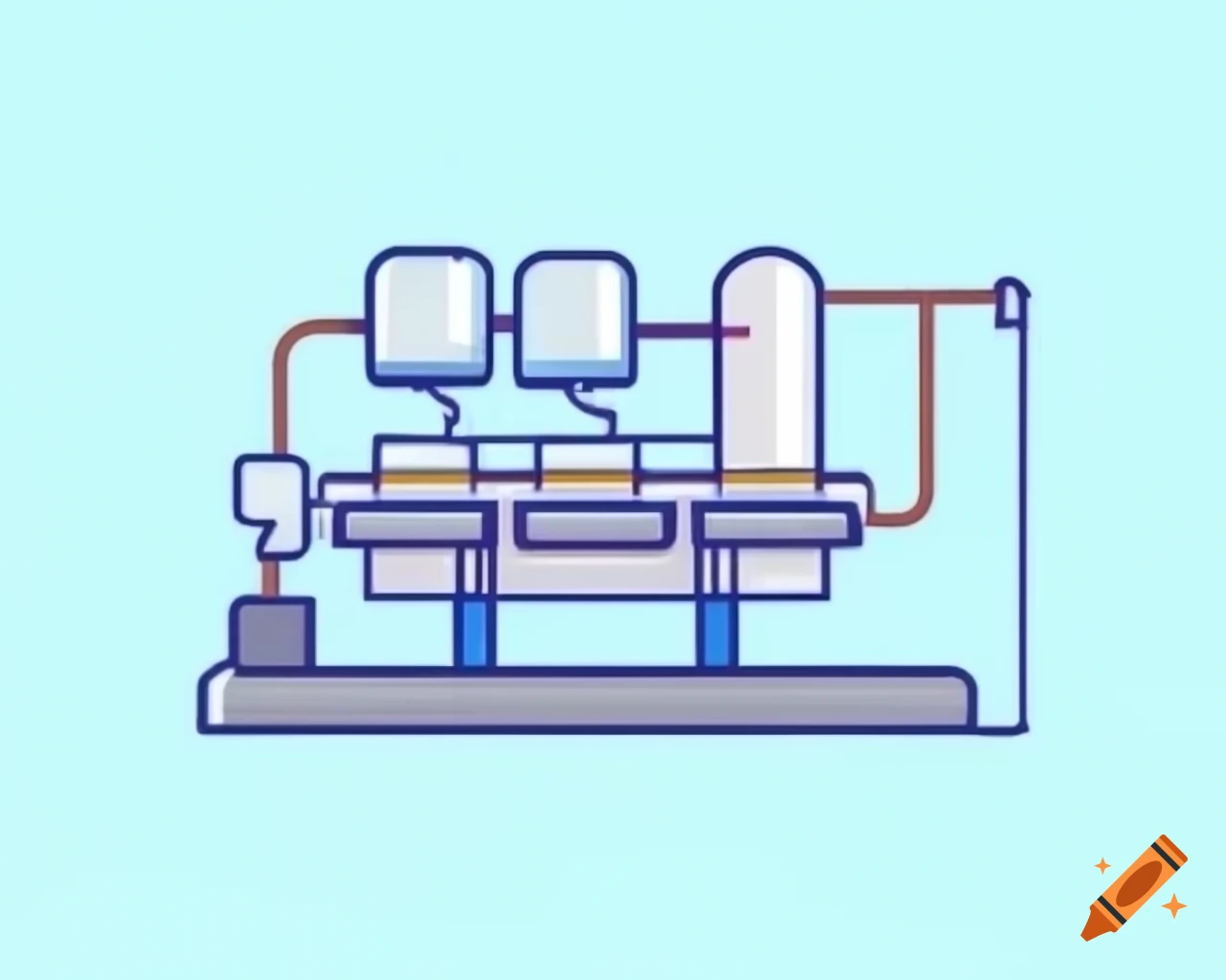 Spray station with conveyor system in industrial setting