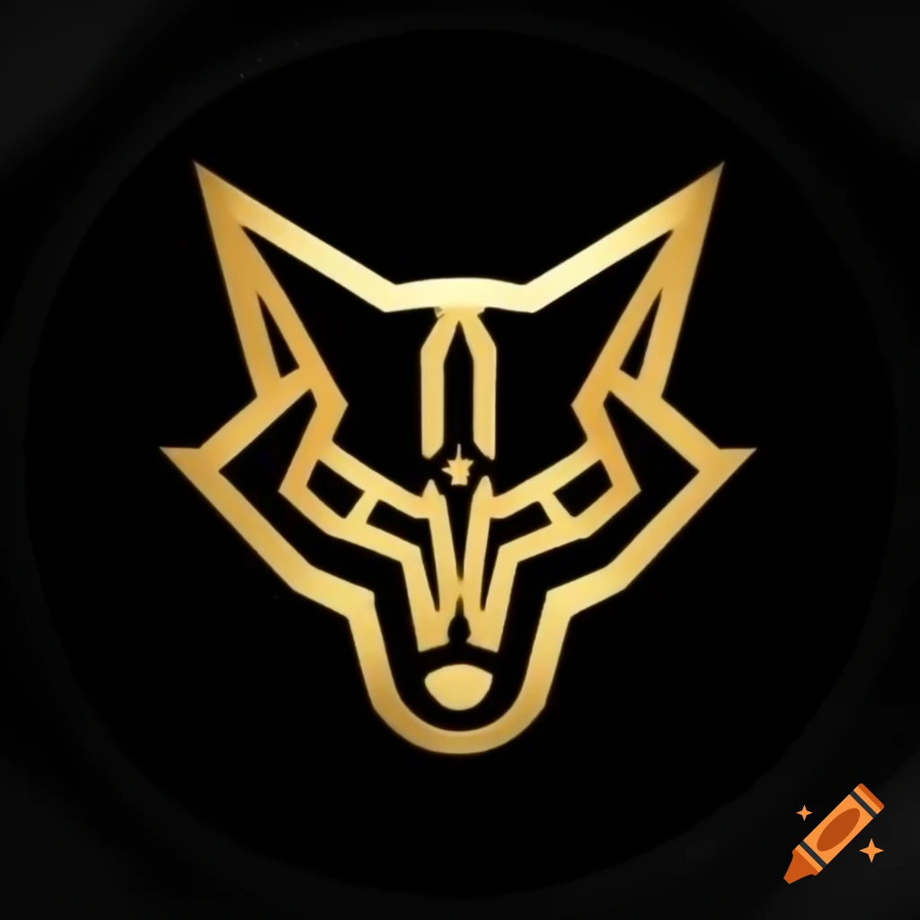 Logo featuring black fox head silhouette with glowing gold background