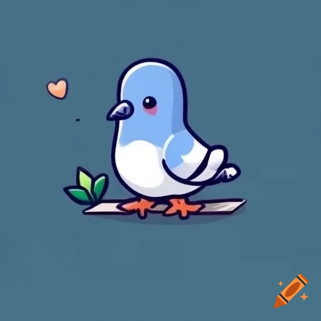 Small logo featuring a pigeon design