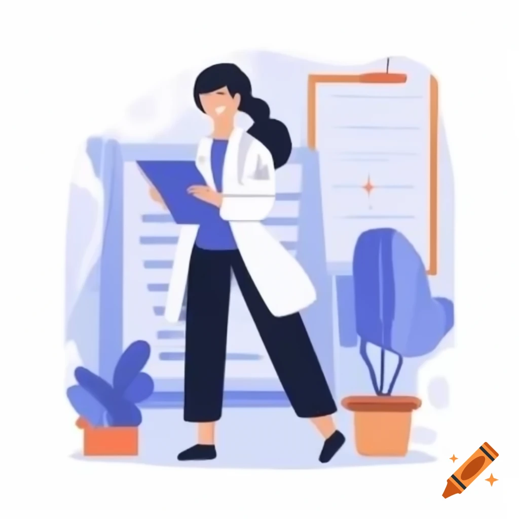 Illustration of a physiotherapist at work