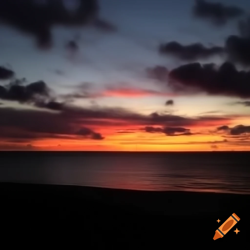 Florida dawn with vibrant colors in the sky