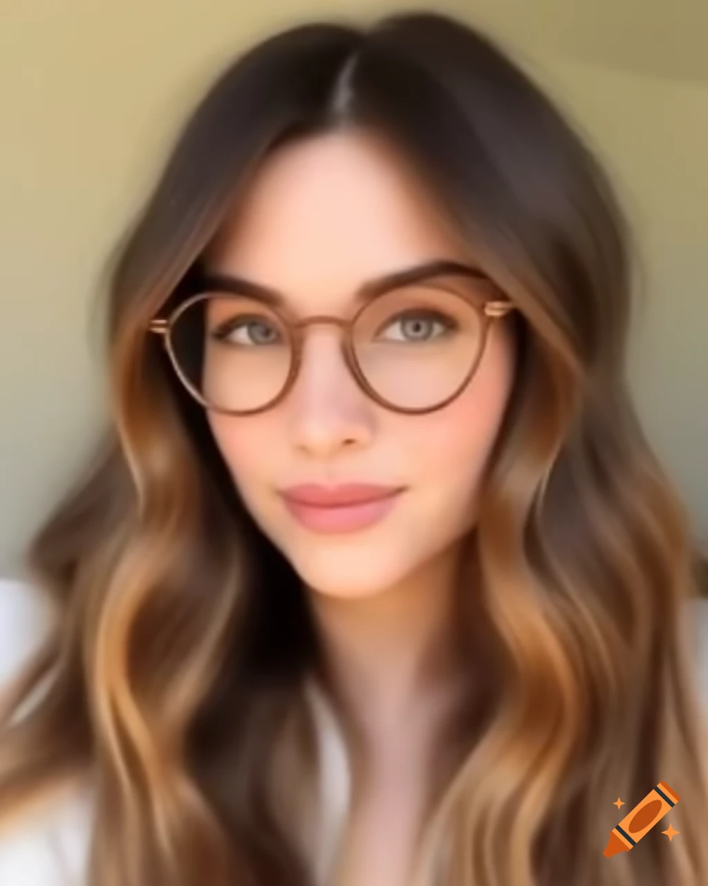 Portrait description of Valerie Sterling featuring classic understated style with glasses