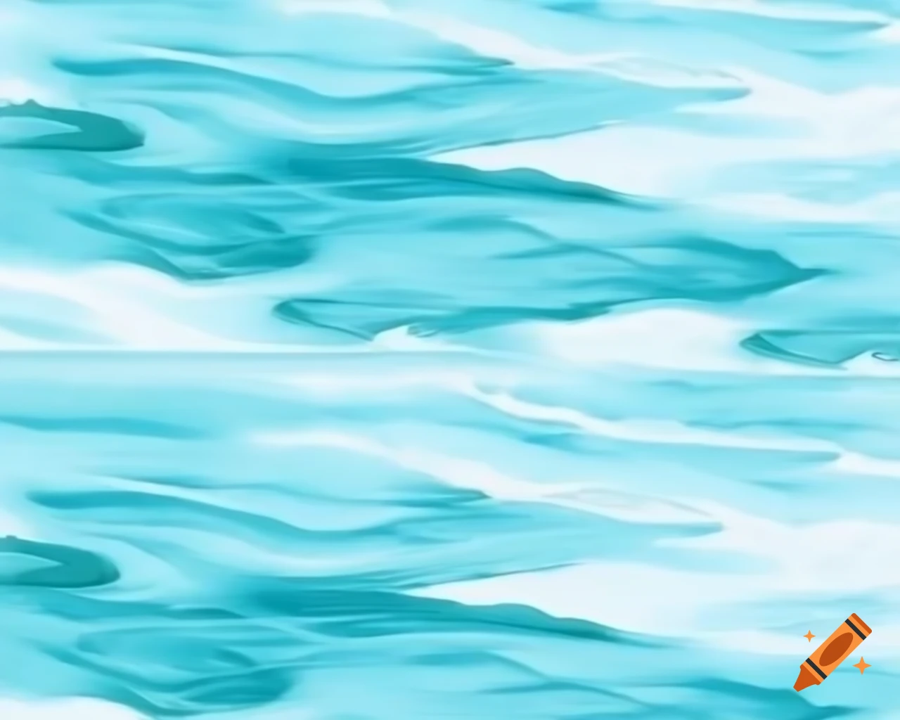 Watercolor stream in aqua blue and teal storybook style